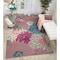 Homeroots 5 x 7 ft. Gray & Pink Tropical Flower Area Rug 385425 - alternate 2